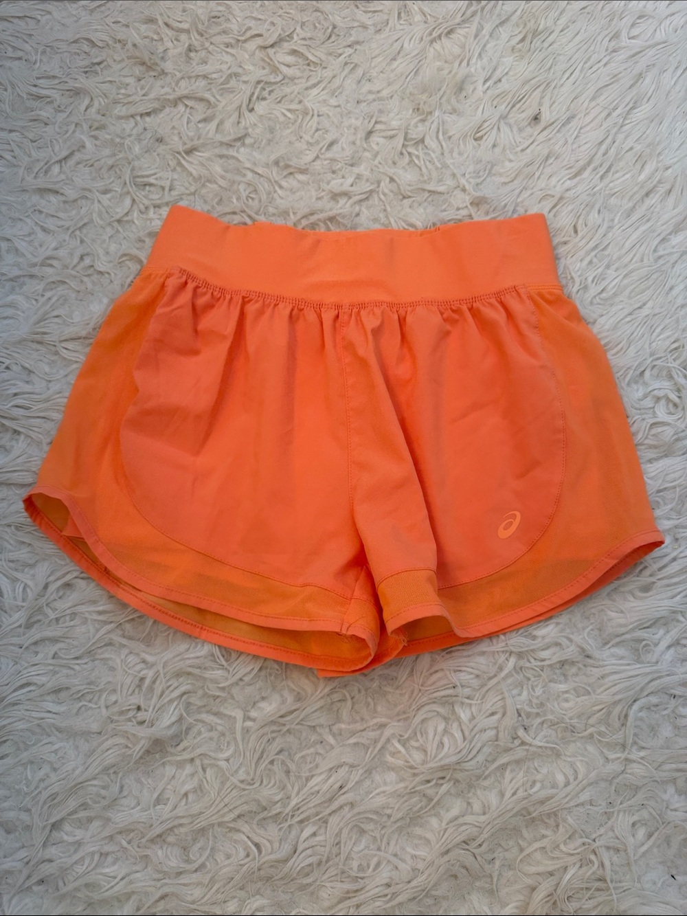 Asics Women's Bright Orange Athletic Running Shorts